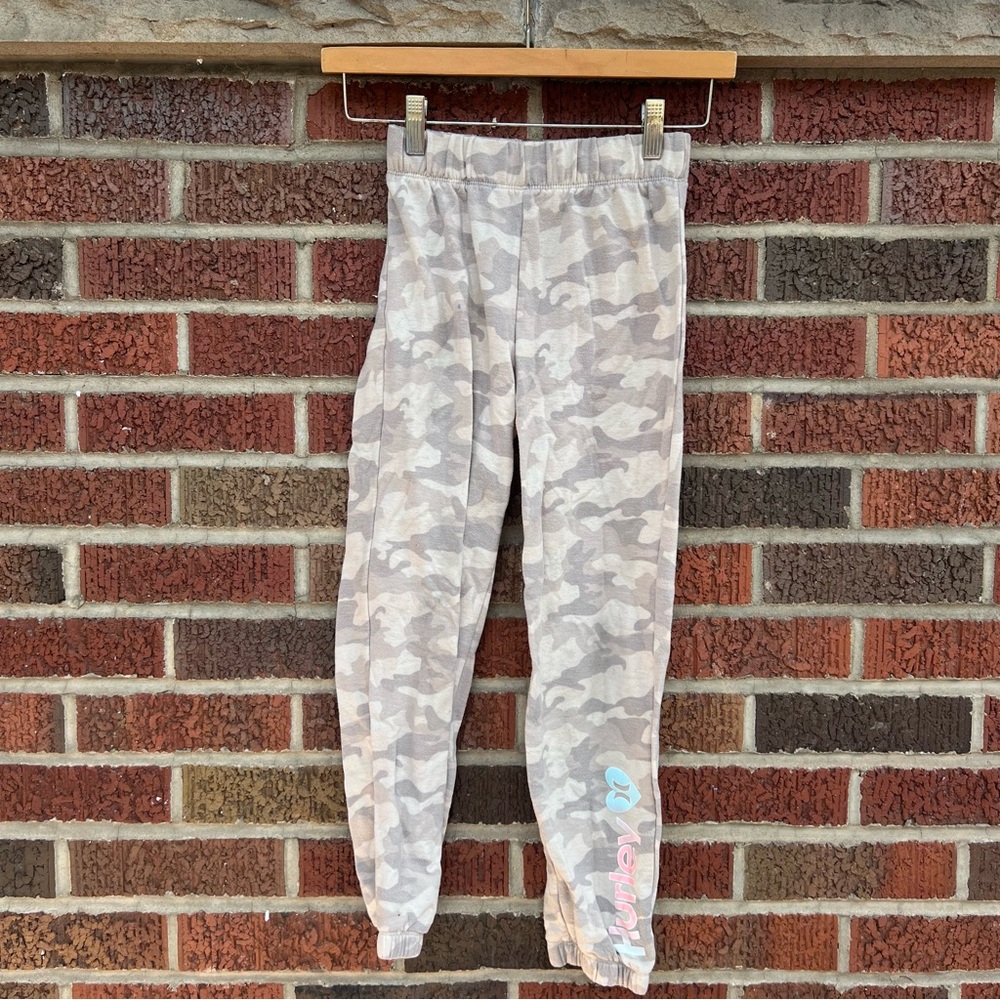 Hurley Tan and Cream Camouflage Sweatpants Joggers Pants